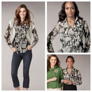 CAbi 555 Irresistible Sheer Chiffon Blouse